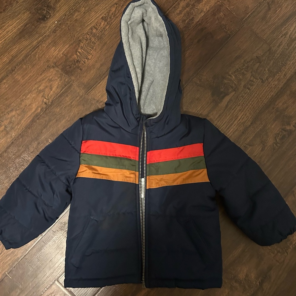 Carters toddler boys fleece lined Puffy Jacket 3T